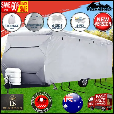 Weisshorn 20-22ft Caravan Cover Campervan 4 Layer Heavy Duty UV Water Resistant • $135.72