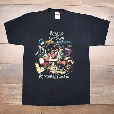 Vintage 1996 Smashing Pumpkins Mellon Collie Shirt - L Black Green Day Radiohead • $280