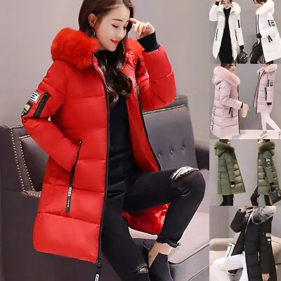 £24.38 • Buy Women Winter Hooded Parka Jackets Ladies Winter Chunky Puffer Coat Outerwear UK