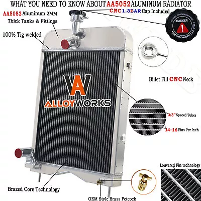 Aluminum Radiator For Massey Ferguson 20 135 135 UK 148 2135 Gas/Diesel 194275M9 • $159