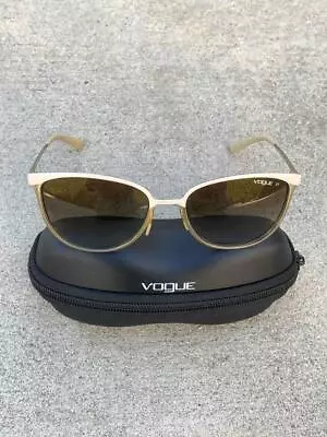 Vogue VO 4002-S 996-S/T5 Polarized Matte Gold/Tan Frame Sunglasses With Case • $15.95