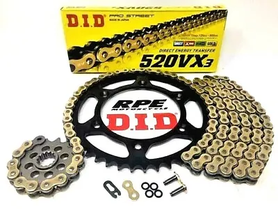 DID VX3 520 Suzuki DRZ400E DRZ400 2000-07 X-Ring Chain And Sprockets Kit   • $149.95