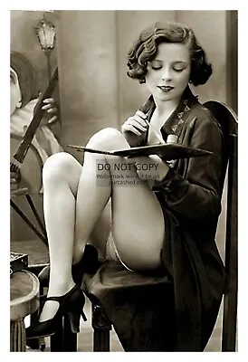 GORGEOUS SEXY FLAPPER GIRL 1920s VINTAGE 4X6 PHOTO • $7.97