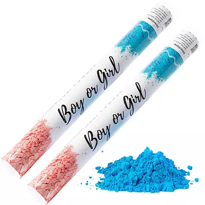 2pcs Holi Powder Smoke Cannon Launcher Popper For Gender Reveal Party 45cm Blue • $59.99