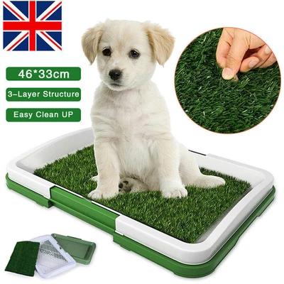£13.99 • Buy Pet Dog Toilet Mat Washable Training Grass Potty Pad Loo Tray Indoor Outdoor UK