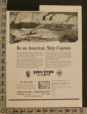  Nautical Boat Ship Captain Ives Toy Merchant Marine Yacht Destroyer Ad So75 • $21.95