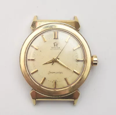 Vintage 1958 Omega Seamaster Automatic Hooded Lugs Gold Plated Working • $360