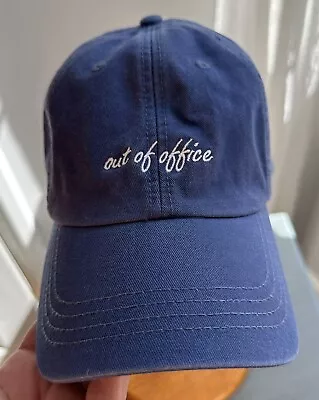 OUT OF OFFICE Embroidered Hat Adjustable Blue O/S State Of Mind • $14.95