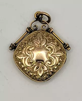 Antique Edwardian Photo Locket Necklace SB Co Gold Fill  #4 • $125