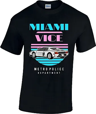 Miami Vice 1980s - Tv Show Inspired Funny Graphic T Shirt Top Tee Mens Retro • £16.99