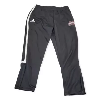 Adidas Aeroready Size Large Mississippi State Bulldogs Zip Leg Sweatpant GE2637 • $39.99