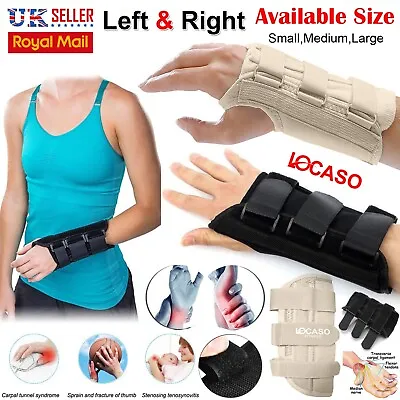 Adjustable Splint Hand Support Wrist Brace Fractures Carpal Tunnel Right Left  • £4.62