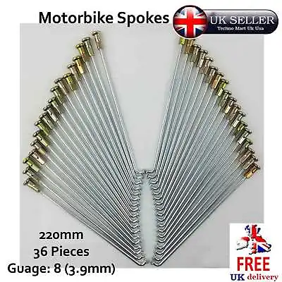 £36.99 • Buy Motorbike Spokes 220mm Nipple Cap Gauge 8 SET Motorcycle Wheel 5pcs 36pcs