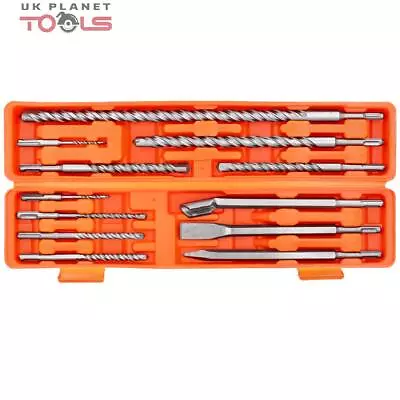 Wellcut 12 Piece SDS Rotary Hammer Drill Chisel Bit Set • £13.99