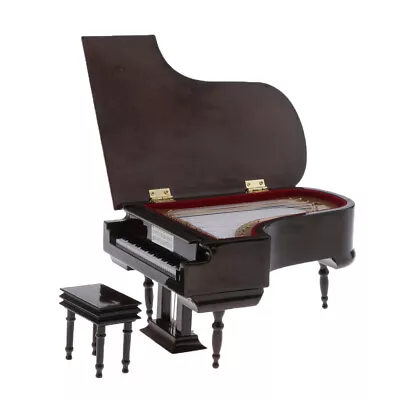 1:6 Scale Simulation Miniature Piano With Stool Musical Instrument For Dolls #1 • $54.91