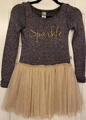 Dollie & Me Size 10 Dress W/ “Sparkle” Spell Out Across Front • $14.99
