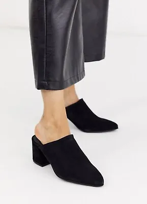 Vero Moda | Heeled Mules | Black Shoes | Women | New | Stylish • $59.99