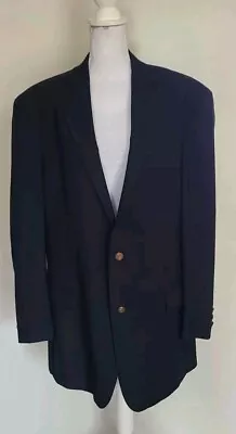 SC Nicklaus Mens Navy Blue Sport Coat Blazer Suit Jacket Bronze Buttons Size 48L • $30