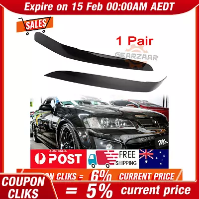 1Pair Head Light Eyelids Eyebrows Lid Black For Holden VE Commodore SS SSV SV6 S • $31.99