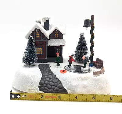 Lights4fun Inc. Christmas Village Ice Skating Pond Animated Pre-Lit Multicolor • $19.99