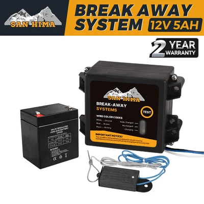 $72.95 • Buy Break Away System With Battery & Switch Trailer Float Boat Electric Brakeaway