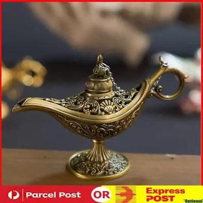 Vintage Aladdin Lamp Fairy Tale Home Desk Ornament Decor (Ancient Copper) • $15.99