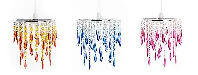 Ceiling Light Shade - Modern Chandelier Pendant Acrylic Crystal Droplet • £11.99