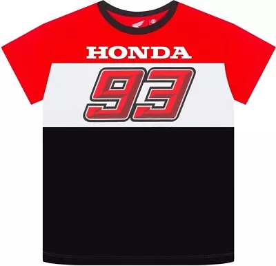 Honda HRC Marquez 93 Dual T-Shirt Men's Red Black Tee Short Sleeve New • £26.99