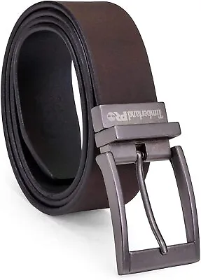 Timberland PRO Men's Reversible 38mm Genuine Leather Belt Brown/Black • $24.99