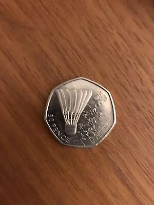 Badminton 2012 London Olympic Games 50p Coin. 2011 Fifty Pence • £1.50