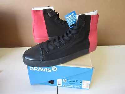 Gravis Carlos Hi Tops Skater Shoes Black & Red Eur 47. Us13. Jpn31. • $89.95