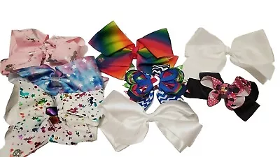 4 JoJo Siwa + 4 Add'l Cheer Bow Unicorn Girls Hair Bows Cheerleading Dance • £28.91