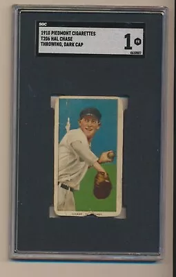 1909-11 T206 HAL CHASE Yankees 'Throwing' Piedmont 350 SGC 1  • $85