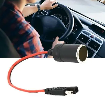 12V Female Car Cigarette Lighter Socket Power Plug To SAE Connector Adapter New • £4.79