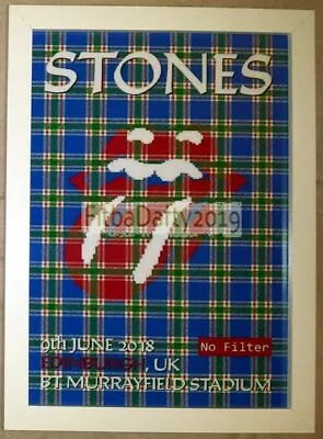 £9.99 • Buy The Rolling Stones Murrayfield 2018 Tour Poster Reproduced A4 Framed Photo Print