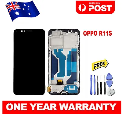 For OPPO R11s 6.01  LCD Touch Screen Digitizer Assembly Replacement FRAME BLACK • $64.90