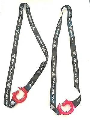 Lot Of (2) Smirnoff Ice Beer Bottle Holding Neck Lanyards - Hands Free Holder • $8.95