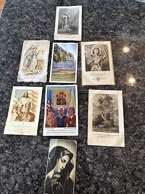 8 Vintage  Catholic HOLY CARDS - Funeral -  - 1860192019421918 20081920 • $7