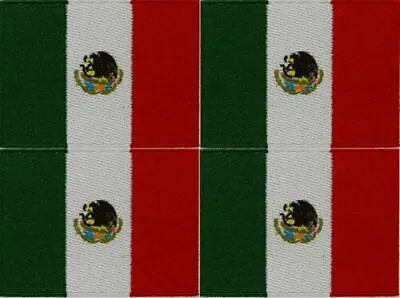  MEXICO FLAG Embroidered Iron-on MEXICAN PATCH Wholesale Lot 4 • $12.99