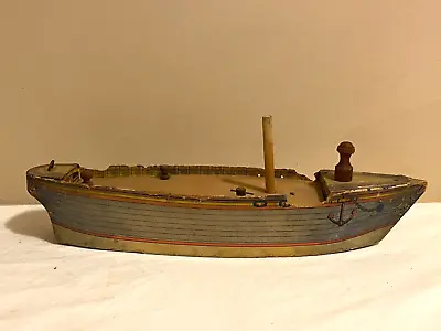 Bliss Or Reed Antique 1800's Wooden Toy Boat Vintage Toy Ag-67 • $295