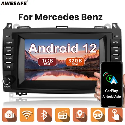 DAB+ 7  Car Radio GPS Stereo Carplay WiFi For Mercedes Benz A B Class Vito Viano • £129.99