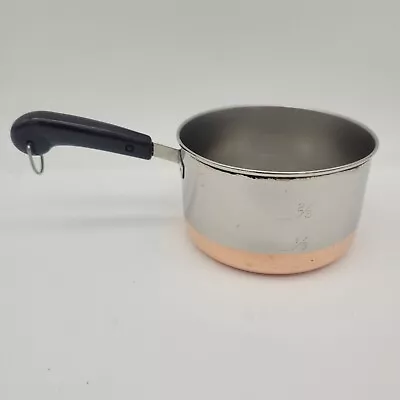 Vintage Revere Ware 1 Cup Measuring Mini Pan Copper Bottom Melting Pot • $12