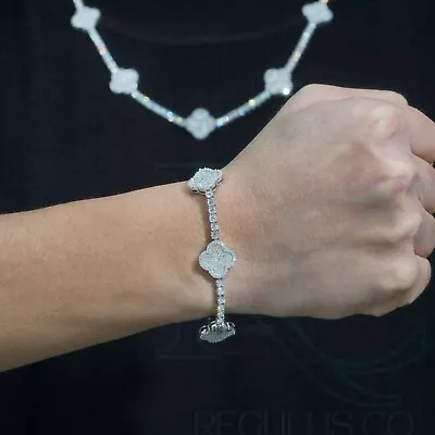 Moissanite .925 Silver Tennis Bracelet  • $400