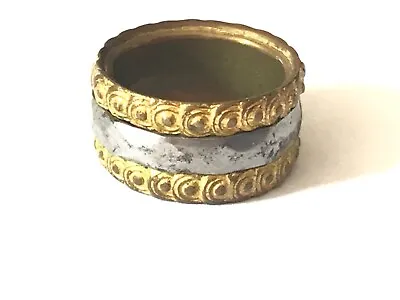 £14.99 • Buy Antique Georgian 1800's Pinchbeck Cut Steel Little Finger Dress Ring. Size A 1/2