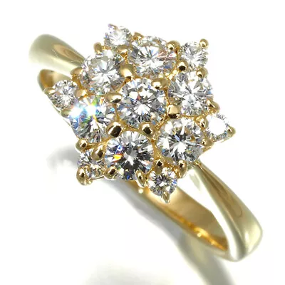 Auth MIKIMOTO Ring Diamond 0.68ct Paved US5 18K 750 Yellow Gold • $904.70