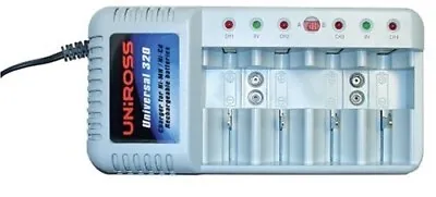 Uniross Unversal 320 Charger For Ni-MH Ni-Cd Rechargeable Batteries AA/AAA/C/D/9 • £18