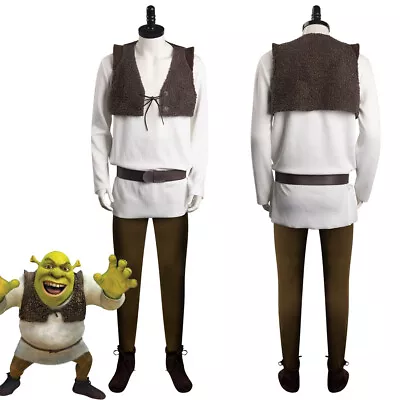 Anime Shrek Alien Cosplay Costume Mens Outfits Halloween Carnival Party Suit • £48.79