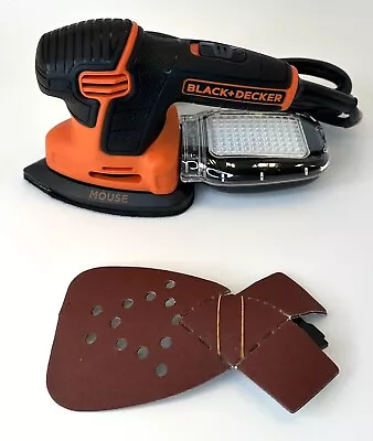Black + Decker Corded Mouse Detail Sander 1.2 Amp W/ Sanding Pad Model BDEMS600 • $39.99