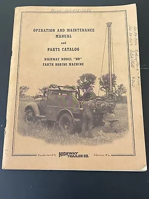 $35 • Buy Vintage Highway Trailer Ind Inc Water Oil Well Boring Drill Rig Manual HD