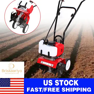 52CC 2Stroke Mini Tiller Cultivator Gas Powered Rototiller Garden Farm Tiller US • $159.60